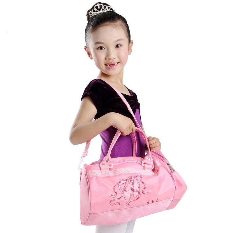 WVMKOR Small Dance Bag For Girls Small Gym Duffle Bag Overnight Bags For Kids Weekend Bags (pink1) - Image 4
